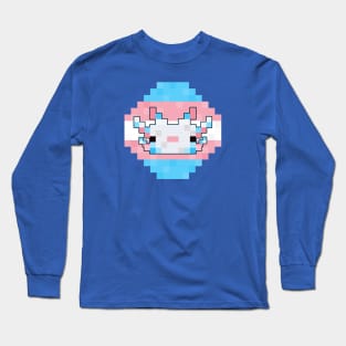 Pixel Art Trans Pride Axolotl Long Sleeve T-Shirt